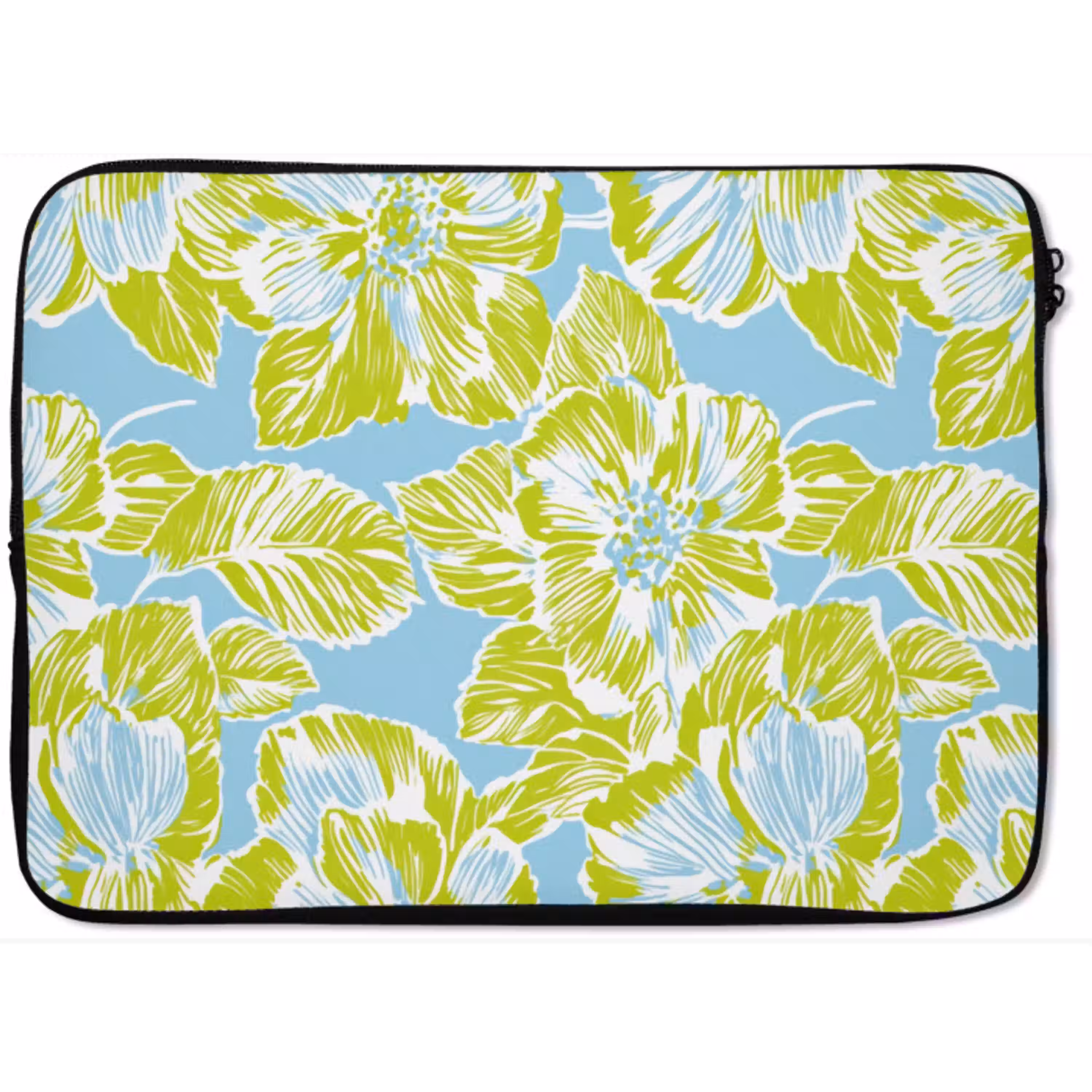 Modern - Bloemen - Groen laptophoes neopreen klein 279 -zkaufland3dotto
