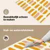 Geometrisch - Patroon - Geel - Roze Inductie beschemer met haakjes klein 777 -ky-schoon-nl