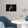 Kurkentrekker - Wijn - Zwart - Wit poster papier klein -sfeer3