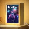 Flamingo's - Dieren - Ruimte - Galaxy Light Box met kabel (Kinderlampje) klein -zzzz_3d_website