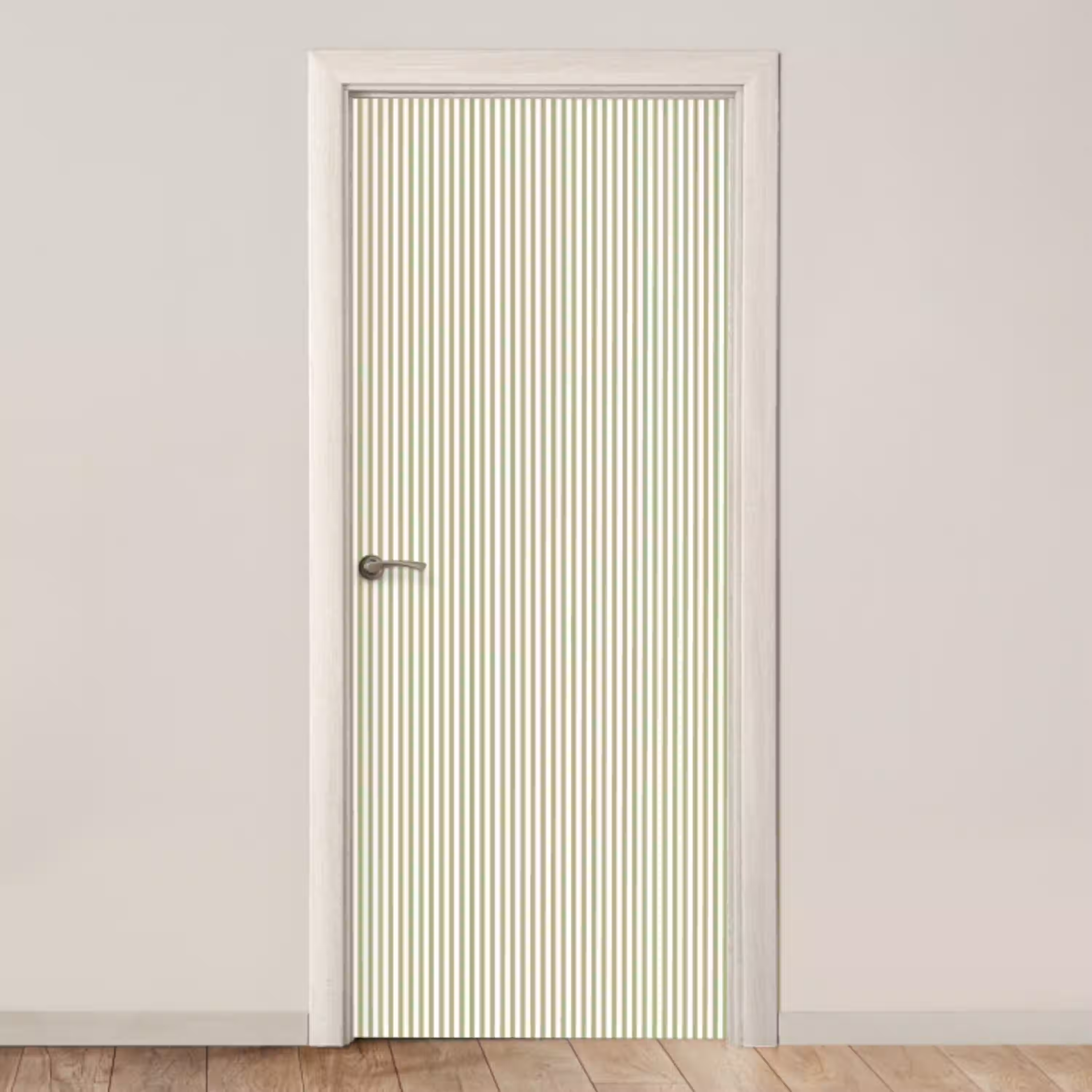 Saliegroen - Strepen - Minimalistisch - Patroon deurposter klein 289 -3d_beige