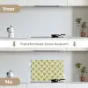 Klassiek - Waaier - Groen keuken achterwand spatscherm klein 900 -voor_na_NL