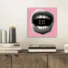 Mond - BLAH BLAH - Roze aluminium wit klein -sfeer1