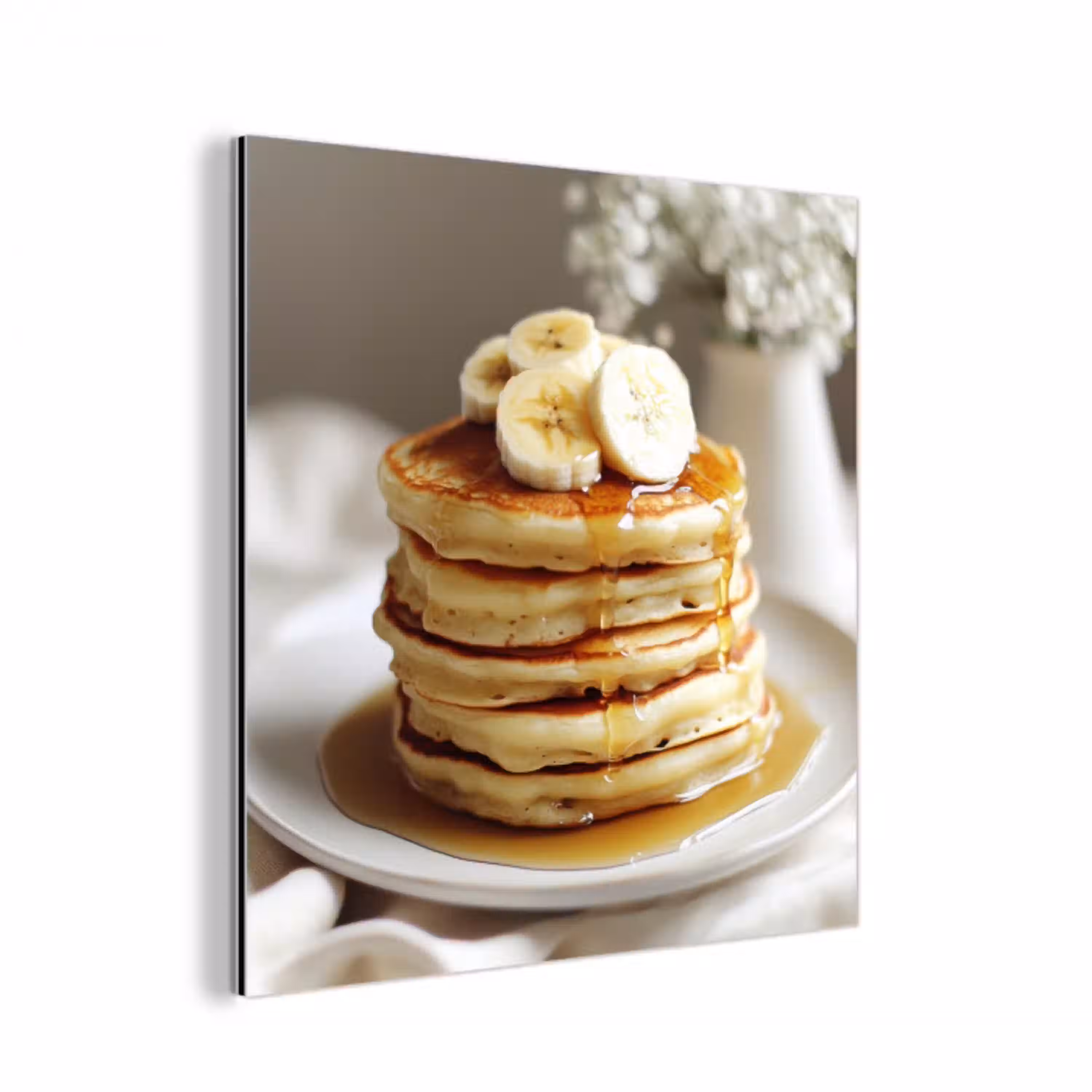 Pannenkoeken - Banaan - Siroop - Wit - Beige aluminium wit klein -3d
