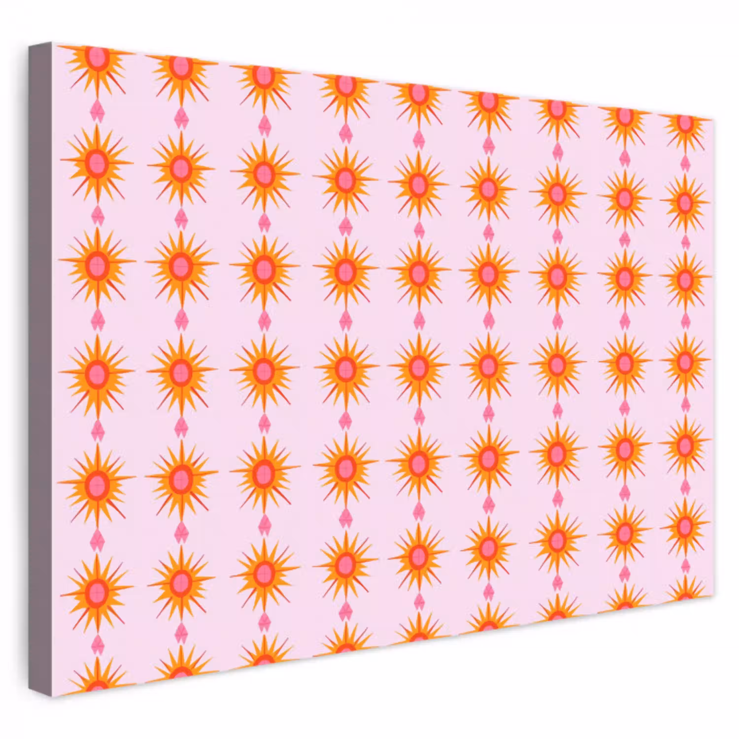 Zon - Motief - Roze canvas 2cm klein 34 -3d