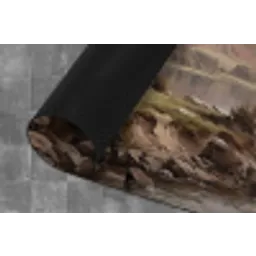 Berglandschap - Meer - Bergen - Vallei - Klassiek Keukenloper - keukenmat middel -closeup