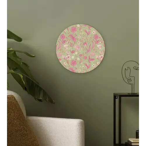 Classic - Pink - Mint Wandcirkel kunststof plaat 5mm dik klein 188 -sfeer3