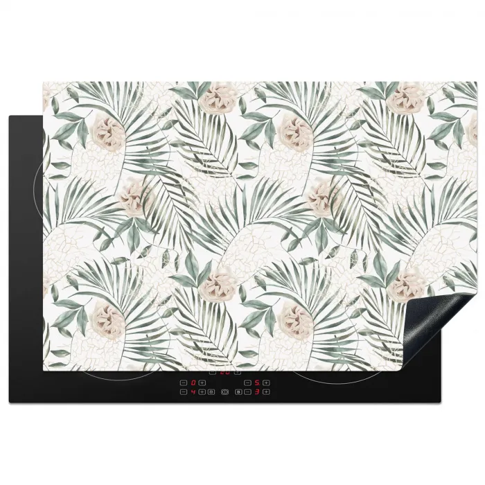 Bohemian - Bloemen - Bladeren - Jungle - Tropical Inductie beschermer vinyl 3mm klein -3d