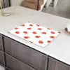 Oranje - Sinaasappel - Bloemetje Inductie beschermer vinyl 3mm klein 276 -sfeer8