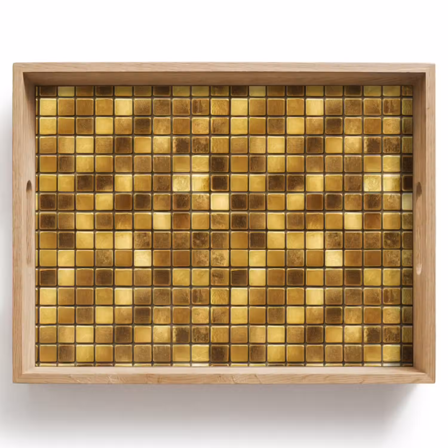 Tablett - Fliesen – Mosaik – Luxus – Warmes Gold