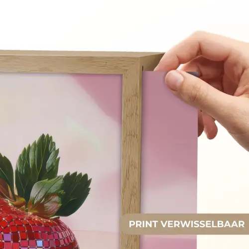 Disco - Fruit - Glitter - Strawberry Light Box met batterij (Wandlamp) middel -USP_websiteprintNL
