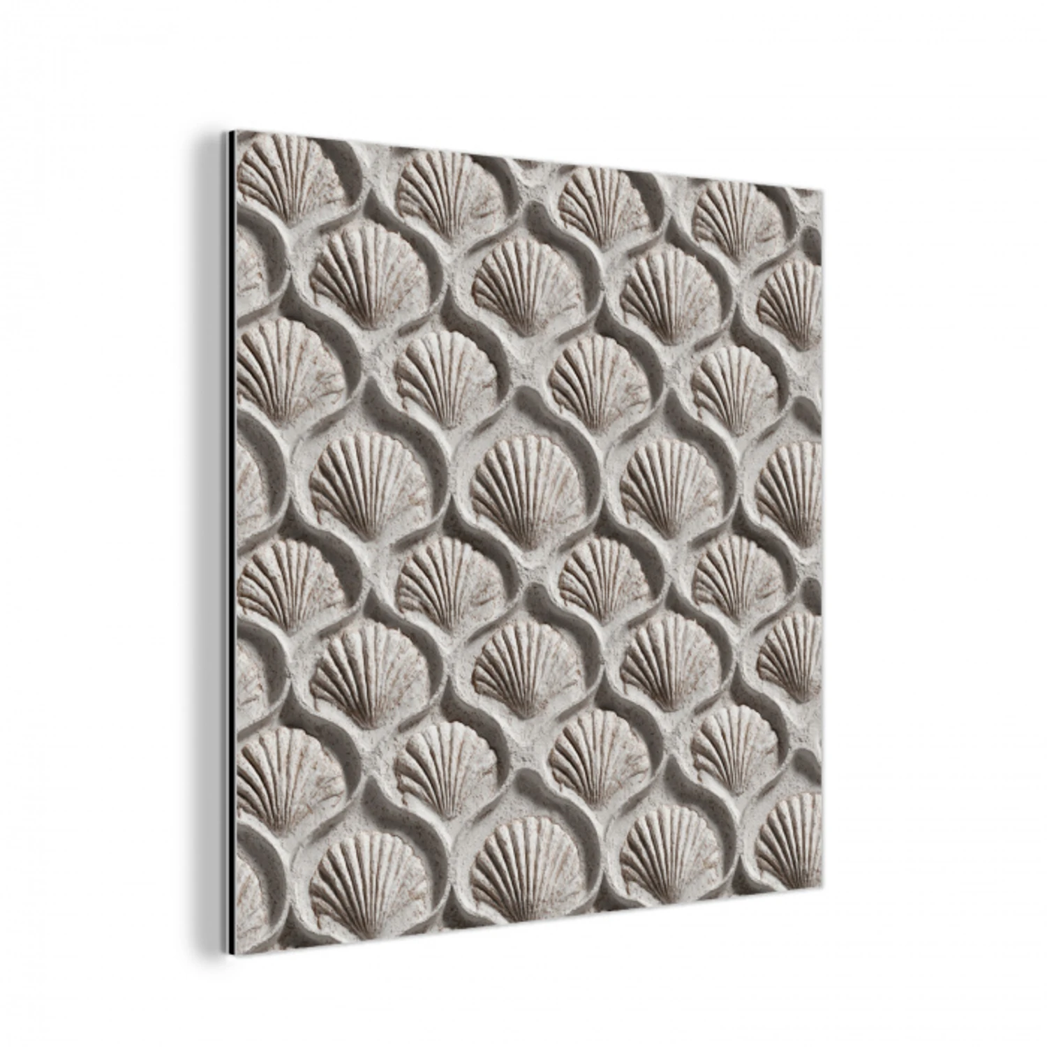 Zand - Schelpenvorm - Grijs aluminium wit klein 46 -3d