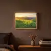 Gras - Heuvels - Zon - Natuur - Landschap Light Box met batterij (Wandlamp) middel -sfeer4