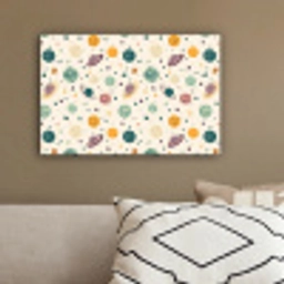 Planeten - Retro - Kleurrijk canvas 2cm klein 34 -sfeer3