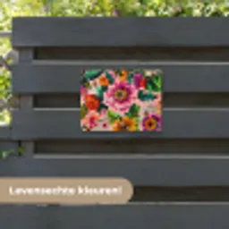 Bloemen - Kleurrijk - Roze tuinposter los doek klein -sfeer3