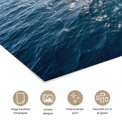 Oceaan - Zwemband - Horizon poster papier klein -closeup_NL