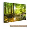 Bos - Landschap - Water - Bomen - Zon - Groen - Natuur canvas 2cm klein -3d