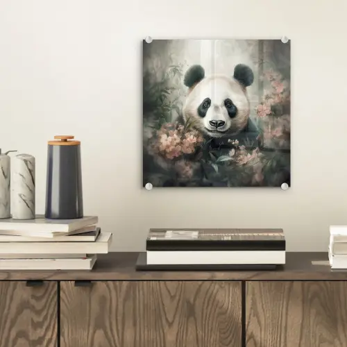 Panda - Dieren - Bloemen - Planten plexiglas 5mm klein -sfeer1