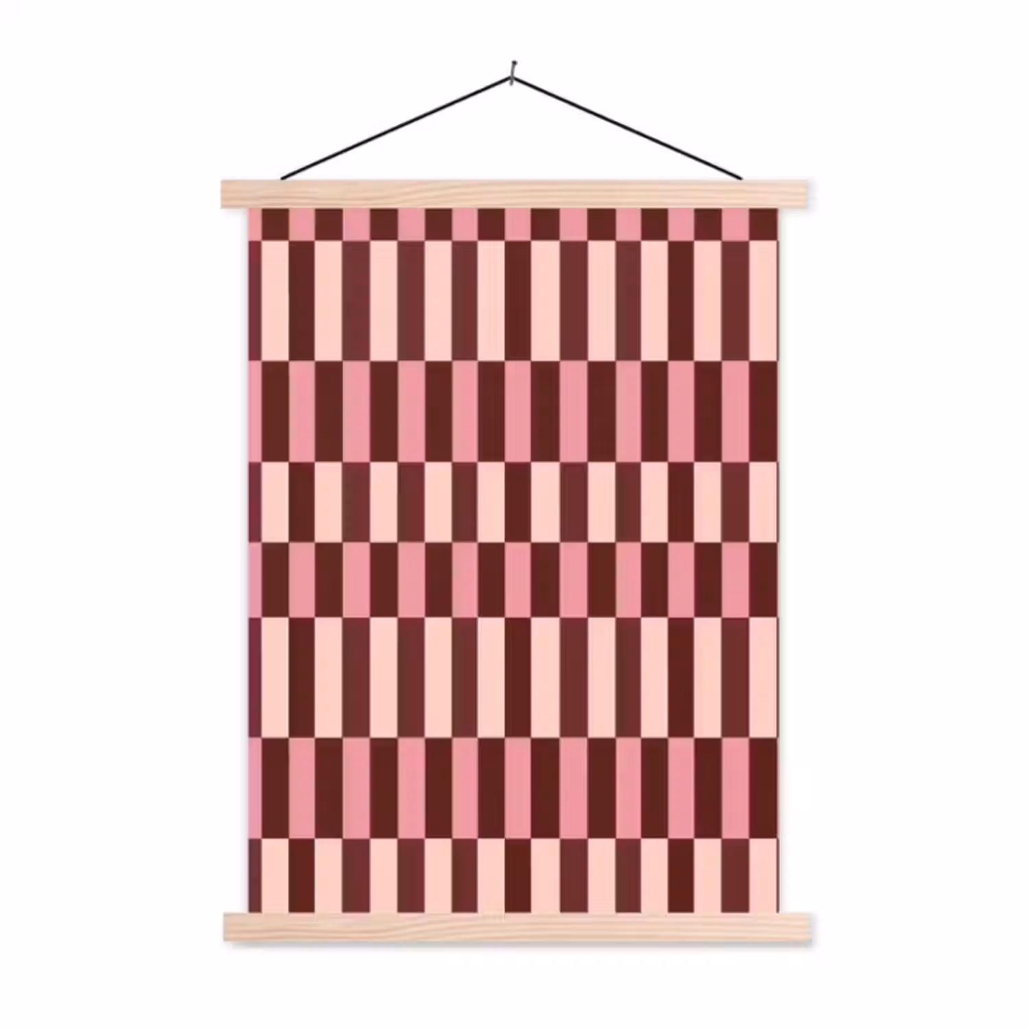 Hanging Poster - Pink - Red - Cubes