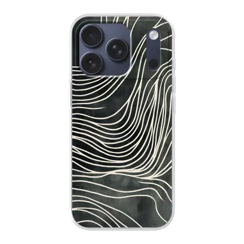 Lijnen - Patroon - Abstract - Wit Telefoonhoesje iPhone 17 Pro klein -3d