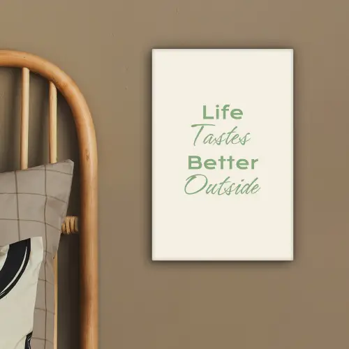 Tekst - Sierlijk - Letters - Groen canvas 2cm klein -sfeer3