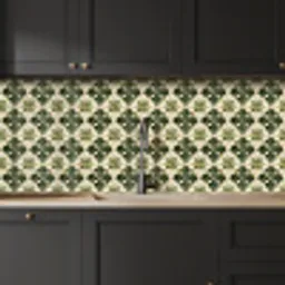 Patroon - Tegel - Groen keuken achterwand 2 middel 871 -sfeer1