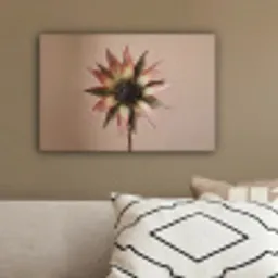 Droogbloem - Protea - Vintage - Beige - Rustiek canvas 2cm klein -sfeer3