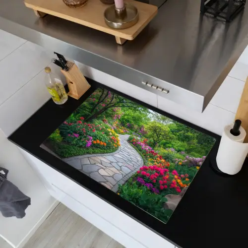 Park - Bloemen - Tuin Inductie beschemer met haakjes klein -sfeer1