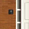 Zwarte stenen - Modern Naambord Vierkant klein -sfeer3-XS