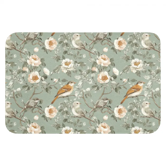 Roze - Vogels - Kleurrijk WCmat klein 1009 -3d