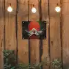 Krijger - Rode trappen - Zon - Berg tuinposter los doek klein -sfeer1