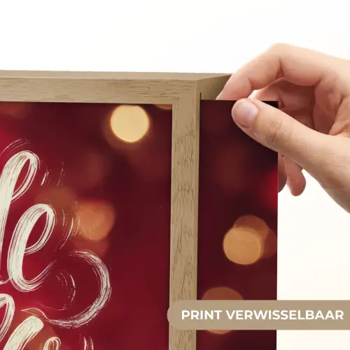 Jingle - Bells - Kerst - Rood Light Box met batterij (Wandlamp) middel -USP_websiteprintNL