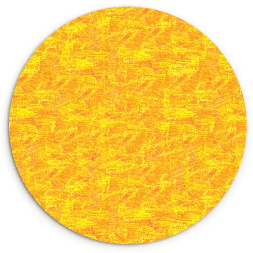 Verf - Texturen - Kwasten - geel Wandcirkel plexiglas klein 852 -3d