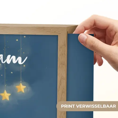 Sterren - Olifant - Maan - Wolken Light Box met batterij (Wandlamp kind) middel -USP_websiteprintNL