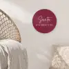 Santa - Wine - Rood - Kerst - Kerstman Akoestische PET Vilt - Rond klein -sfeer4