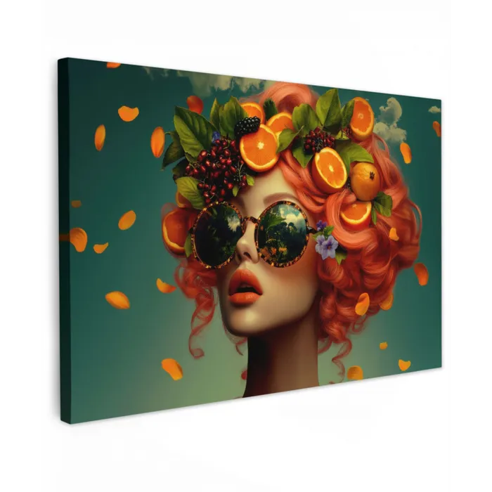 Vrouw - Sinaasappel - Bessen - Oranje canvas 2cm klein -z3d