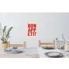 Blokletters - Rood - Kartelrand Muursticker klein -eettafel