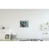 Hart - Touw - Hout - Rustiek textielposter latten blank klein -kinderkamer