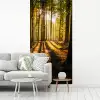 Zon - Bomen - Bos - Landschap fotobehang vinyl groot -woonkamer