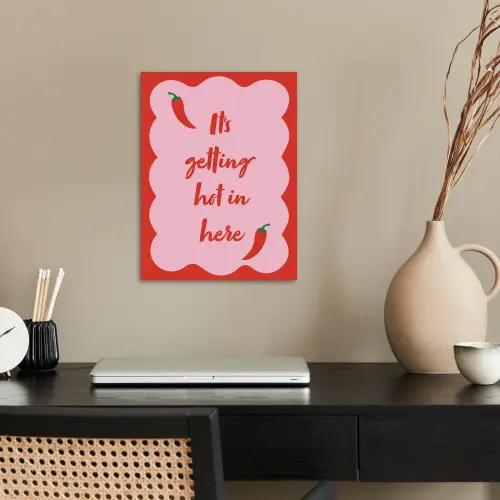 Chilipeper - Red - Hot - Quotes poster papier klein -sfeer1