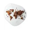 Wereldkaart - Koffie - Marmer Wandcirkel Organisch Forex 3mm klein -3d