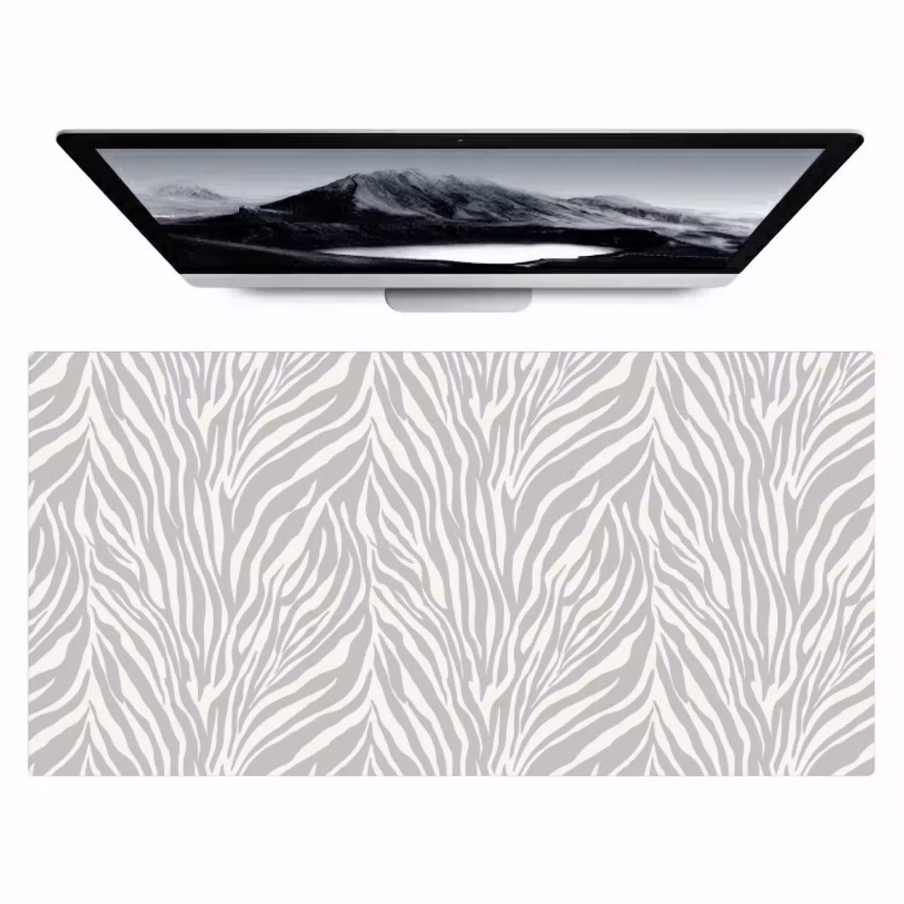 Zebra - Motief - Grijs Muismat XXL klein 681 -zzz3d