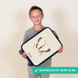 Vlinder in neutrale pastel kleuren Kinderkoffer - Zwart klein -sfeer4_DE
