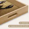Kreeft - Zwart - Goud - Luxe Dienblad Rechthoek middel -USP_HandgreepNL