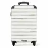 Grijze aquarelstrepen op wit NBS - Handbagage koffer - Volwassenen Unisex middel -productfoto_recht