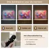 Bloemen - Verf - Abstract - Kleurrijk Light Box met batterij (Wandlamp) middel -USP_lichtkleurNL