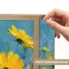 Penseelstreken - Bloemen - Felgeel - Abstract Light Box met batterij (Wandlamp) middel -USP_websiteprintNL