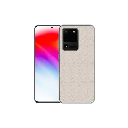 Bloemen - Bladeren - Licht - Taupe Telefoonhoesje Samsung Galaxy S20 Ultra klein 358 -dubbelS20Ultra