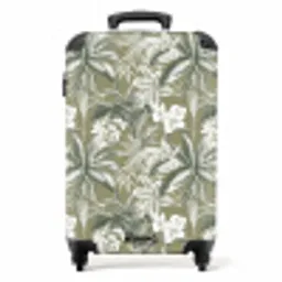 Botanisch - Bloemen - Groen NBS - Handbagage koffer - Volwassenen Unisex middel -productfoto_recht