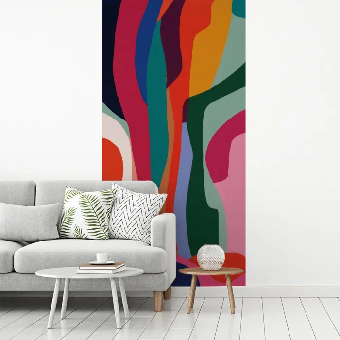 Vormen - Bochten - Kleurrijk - Abstract fotobehang vinyl groot -woonkamer